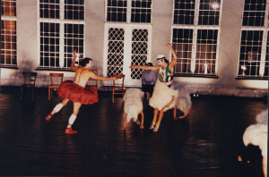 1987 - MOLI&Egrave;RE MEETS LOUIS IN LOUISIANA, M&uuml;nchner Stadtmuseum Hof, (R Behling, K Bildstein, hinten Annemarie Kunzmann) &copy;FTM